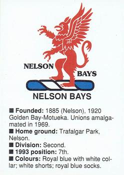 1994 The Evening Post Rugby Ladder Cards #NNO Nelson Bays Front